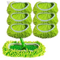 6PCS Wet/Dry Chiffon Replacement Parts Accessories For Swiffer Sweeper Mop Cloths/Pads Microfiber Hardwood Floor Mop Pad Wet And Dry Flip Mop