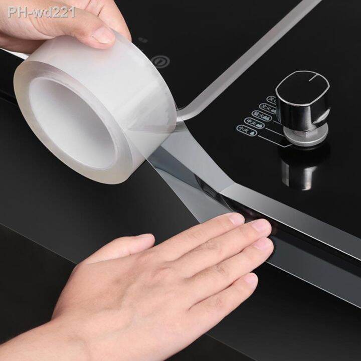 kitchen-waterproof-mildew-strong-bathroom-toilet-crevice-strip-transparent-adhesive-tape-pool-water-seal-1roll