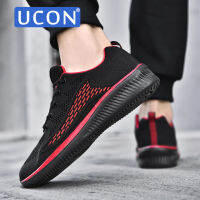 UCON รองเท้าผ้าใบตาข่ายระบายอากาศที่สะดวกสบายไซส์ใหญ่สำหรับผู้ชาย39-46,รองเท้าผ้าใบตาข่ายน้ำหนักเบาลำลองอินเทรนด์ใส่ได้กับทุกชุด