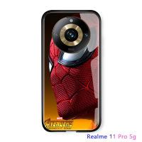 สำหรับ Realme 11 Pro 5G Realme 11 Pro + 5G เคสโทรศัพท์มหัศจรรย์สำหรับเด็กผู้ชายซูเปอร์ฮีโร่สำหรับผู้ชายสไปเดอร์แมนสไปเดอร์แมนห่างไกลจากบ้านขอบนุ่มเคสมันวาวสไปเดอร์แมนเคสโทรศัพท์หลังกระจก