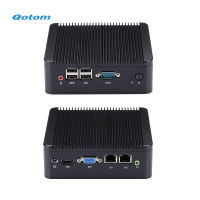 Qotom Mini PC Core I3 I5โปรเซสเซอร์ Onboard Dual LAN Dual Display พอร์ต RS-232แบบพกพา POS Terminal VESA วงเล็บ X86