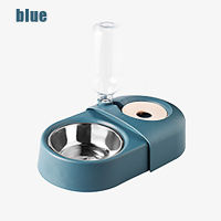 Dogs Cats Bowl Food Drinking Fountains with Automatic Water Outlet Anti-overturning Feeders Plastic Feeding Bowl Pet Accessories