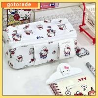 GOTORADE เครยอนชินจัง กระเป๋าใส่ปากกา จุได้มาก Pochacco/Cinnamoroll กล่องใส่ดินสอ การ์ตูนลายการ์ตูน ช่องเปิดขนาดใหญ่ กระเป๋าเก็บเครื่องเขียน อุปกรณ์สำนักงานโรงเรียน