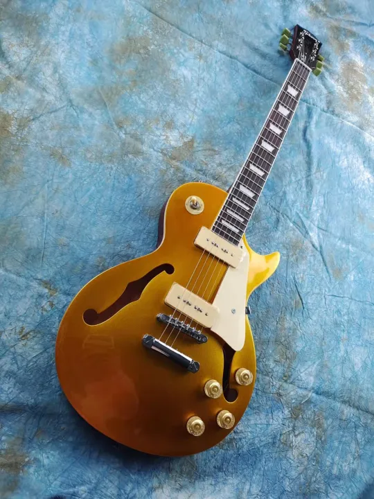 New Arrival Gibson Les Paul Standard Goldtop Semi Hollow Electric Guitar P90 Pickup Imported