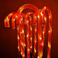 Solar Candy Cane Pathway-Markers Lights Outdoor Christmas Decorations Lights For Indoor Yard Patio Walkway Night Light Decor