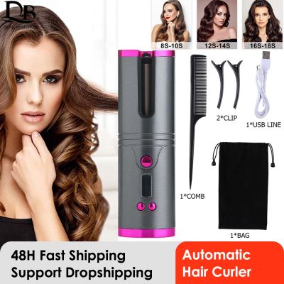 【CC】 Hair Curler Iron Curling for Waver Wand Curlers Cordless USB Charging