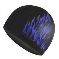 Cozy Skin-touching Soft Ear Protection Flame Pattern Swimming Hat Sport Accessory Swim Caps