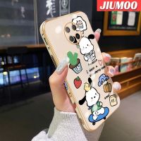 เคส JIUMOO สำหรับ Xiaomi MI POCO F2 Pro Redmi K30 Pro Zoom เคสโทรศัพท์ลายการ์ตูน Sanrio Pochacco หรูหรากันกระแทกลายขอบสี่เหลี่ยมเคสซิลิโคนแฟชั่นคลุมทั้งหมดป้องกันเลนส์กล้อง