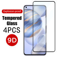 4PCS 9D กระจกนิรภัยสำหรับ OPPO A96 A17 ป้องกันหน้าจอสำหรับ OPPO Reno 7 5 Lite เต็มกาวป้องกันแก้ว-fi9o