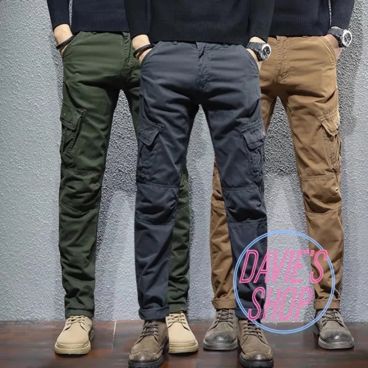 ☂ Men’s 6 Pocket Cargo Pants 4 Colors Maong Pants for Men Lalaki ...