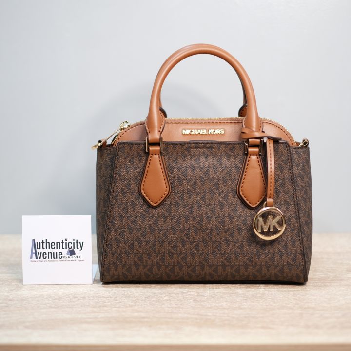 Michael Kors Daria 3 in 1 Satchel Dome Crossbody Bag In BROWN Sig CC ...