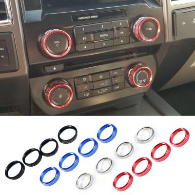 ❁ Car Styling Inner Side Air Conditioner Switch Knob Ring Cover Trim Fit For Ford F150 XLT 2016 - 2019 Auto Accessories