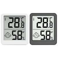 【LZ】☌  Termômetro e Higrômetro Digital LCD para Sala Interior Sensor Eletrônico Medidor de Temperatura e Umidade Plástico e Metal 2 PCs