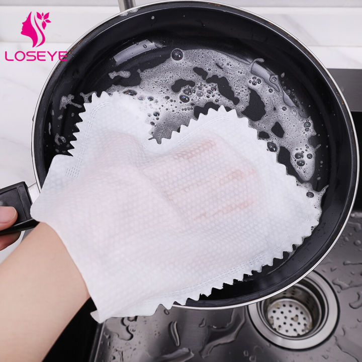 ผ้าเช็ดทำความสะอาดสองด้านถุงมือทำความสะอาดที่กำจัดฝุ่น20-1ชิ้นผ้าเช็ดทำความสะอาดฝุ่นแบบใช้ซ้ำได้ถุงมือทำความสะอาดแห้งเปียกสำหรับห้องครัวในบ้าน