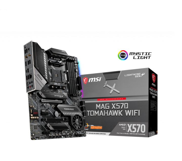 MSI MAG X570 TOMAHAWK WIFI Military style with Preinstalled IO