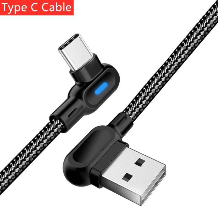 ไมโคร-usb-type-c-สายสำหรับ-iphone-ชาร์จ-usb-เร็ว90องศา-อุปกรณ์-huawei-xiaomi-samsung-สำหรับสายข้อมูลที่ชาร์จแบตเตอรี่โทรศัพท์มือถือ