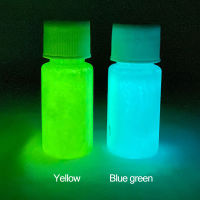 Glow in the Dark 2 ขวดสีเรืองแสงสำหรับตกแต่งงานปาร์ตี้ศิลปะ Blue Green Phosphor Pigment 20g-vn4958570