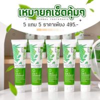 [10หลอด]ยาสีฟัน ดีเดนท์ D.dent ยาสีฟันสมุนไพร9ชนิด 5แถม5 มีฟลูออไรด์1500ppm ลดกลิ่นปาก.สูตรเปปเปอร์มิ้ ป้องกันฟันผุ เสียวฟัน ขนาด100กรัม