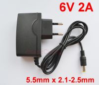 1PCS 6V 2A High quality AC 100V-240V Converter IC power Adapter DC 6V 2A 2000mA Power Supply EU 12W DC 5.5mm x 2.1-2.5mm