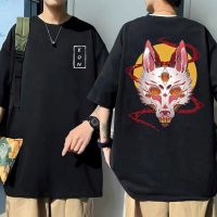 Anime Chainsaw Man Tshirt Manga Hayakawa Aki Fox Devil Kon Graphic T Shirt Men Fashion Oversized T-Shirts Man Cotton Tees