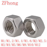 5-50 ชิ้นเมตริกด้าย M1/m1.2/m1.4/m1.6/m2/m2.5/m3/m4/m5/m6/m8/m10 M12 สแตนเลส Hex Nuts DIN934 Hexagon Nut Screw Nut-Shop5798325