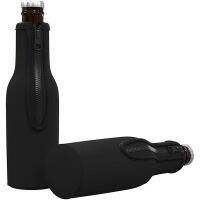 48 Pack Beer Bottle Cooler Sleeves Keep Drink Cold Zip-Up Neoprene Insulated Sleeve Cover Black