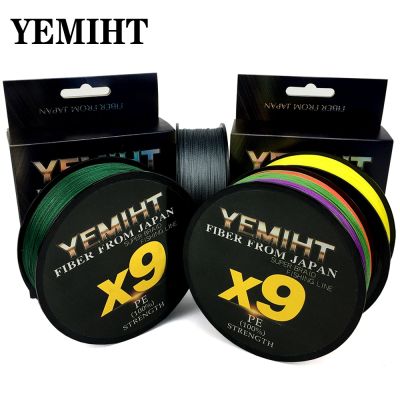 （A Decent035）YEMIHT 9 Strands 100/300/500m Weaves 20LB - 80LB PE Braided Fishing Line For Sea Saltwater