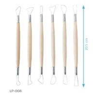 LP-008 ชุดไม้ขูดลวดแบน 2 หัว 8" (6 ชิ้น) / Double-Ended Ribbon Tool Set 8" (6pcs)