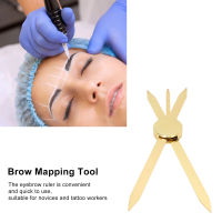 ไม้บรรทัดเขียนคิ้ว Brow Mapping Tool Compass Design Stainless Steel Material for Tattoo Workers for Home for Beauty Salon