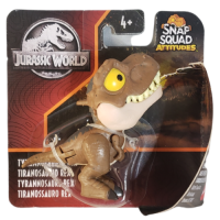 Mattel Jurassic World Snap Squad Attitudes Tyrannosaurus Rex (GXW62) แมทเทล จูราสสิค เวิลด์ ของเล่นแอ็กชั่นฟิกเกอร์ไดโนเสาร์ ไทแรนโนซอรัส เร็กซ์ (ที. เร็กซ์) สีน้ำตาล