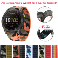 22 26mm Bands Strap For Garmin Fenix 7 7X 6 6X Pro 5X 5 Plus Enduro 2 UltraFit Nylon Smartwatch Descent Mk1 Mk2i Correa Bracelet