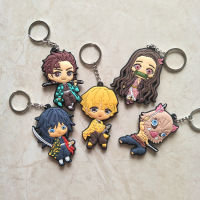 Anime Demon Slayer: Kimetsu no Yaiba Keychain Double-Side Key Chain Car Bag Pendant Figure Keyring Mix 30pcslot wholesale