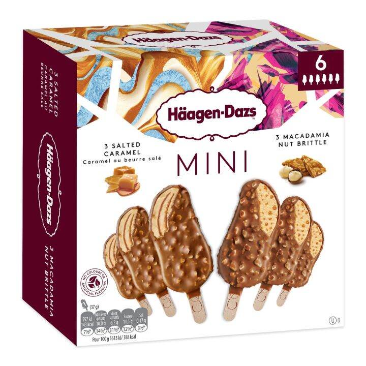 HaagenDazs Salted Caramel And Macadamia Nut Mini Stick Ice Cream