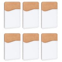 6Pcs Sublimation Blank Leather Mobile Wallet Plastic Bag Holder Card Sticker Case Wallet Case