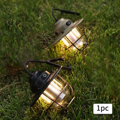Hiking Lightweight With Handle Emergency Waterproof Retro Fishing USB Rechargeable LED Camping Lantern