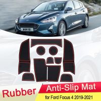 แผ่นรองแก้วแผ่นรองโทรศัพท์ร่องประตูสำหรับ Ford Focus 4 IV MK4 2019 2020 2021 Ruer ป้องกันเสื่อกันลื่น