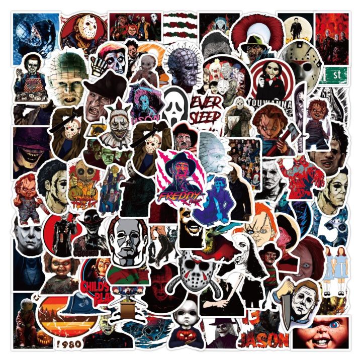 10-30-50pcs-horror-movie-thriller-character-graffiti-waterproof-sticker-guitar-notebook-refrigerator-water-cup-wholesale-stickers-labels