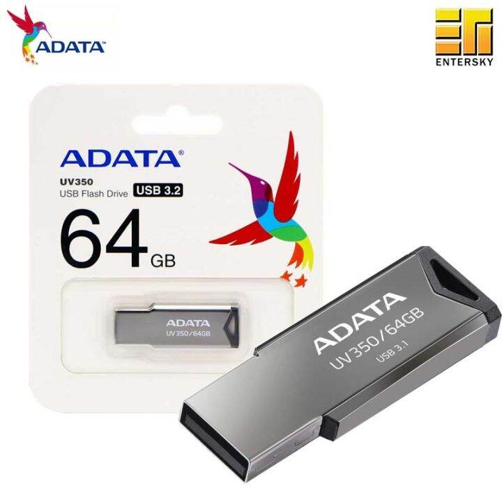 ADATA 64GB UV350 USB 3.2 Gen 1 Flash Drive (AUV350-64G-RBK) 4.6 | Lazada PH