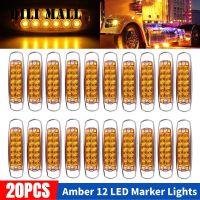 ไฟสัญญาณข้างรถบรรทุก12LED 20ชิ้นเลนส์ปิดผนึก Ip67กันน้ำ12V รถบรรทุกพ่วงกวาดล้างชิ้นส่วนอุปกรณ์เปลี่ยนหลอดไฟ