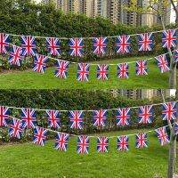 Aerlxemrbrae 14*21cm 20pcs/lot UK bunting flags United Kingdom string Triangular Flag Buntings Festival Party Holiday