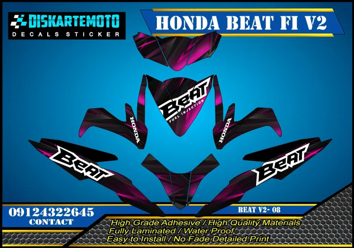 Honda Beat Fi V2 Decals Sticker Lazada PH