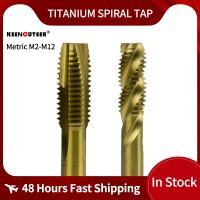 Metric Titanium Plated HSS Spiral Point Tap Spiral Flute Tap M2 M2.5 M3 M4 M5 M6 M7 M8 M10 M12  Machine Plug Tap Screw Thread Drills Drivers