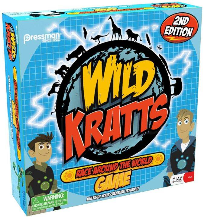 Pressman Wild Kratts Race Around the World Board Game Multicolor, 5