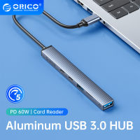 ORICO Type C USB 3.2 10Gbps ฮับ4พอร์ต4K60Hz HDM-Compatib PD60W ตัวแยกการ์ดความจำอะแดปเตอร์สำหรับ Macbook OTG คอมพิวเตอร์ส่วนบุคคล Accessori(BHC1)