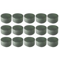 Floral Foam, 15 PCS Round Dry Floral Foam Blocks, Green Styrofoam Blocks for Artificial Flowers, Great for Flower