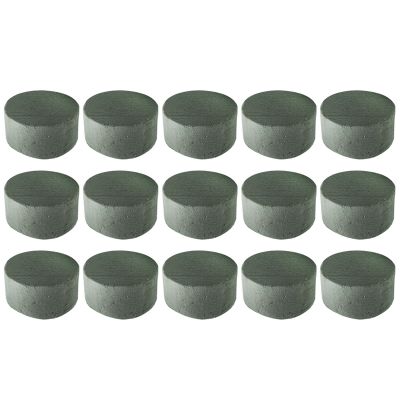 Floral Foam, 15 PCS Round Dry Floral Foam Blocks, Green Blocks for Artificial Flowers, Great for Flower