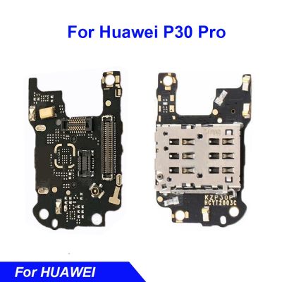 Original SIM SD Card Reader Holder Conecction Board For Huawei P30 Pro With Microphone Flex Cable