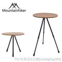 hyfvbu∏  MOUNTAINHIKER Telescopic Folding Round Table Outdoor Three-Legs Dining Aluminum Alloy Hike Liftable