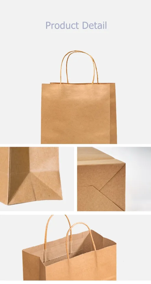 1 10/20/30/40/50Pcs DIY Multifunction Soft Color Paper Bag With Handles  Festival Gift Bag Shopping Bags Kraft Paper Packing Bag