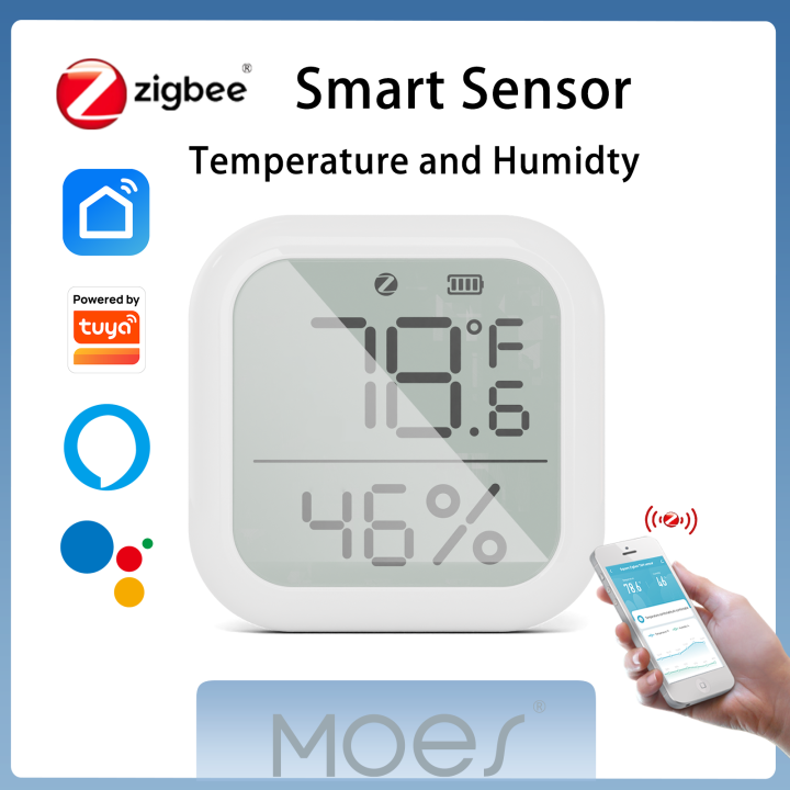 MOES Tuya Smart ZigBee Temperature and Humidity Sensor Indoor Hygrometer  with LCD Display